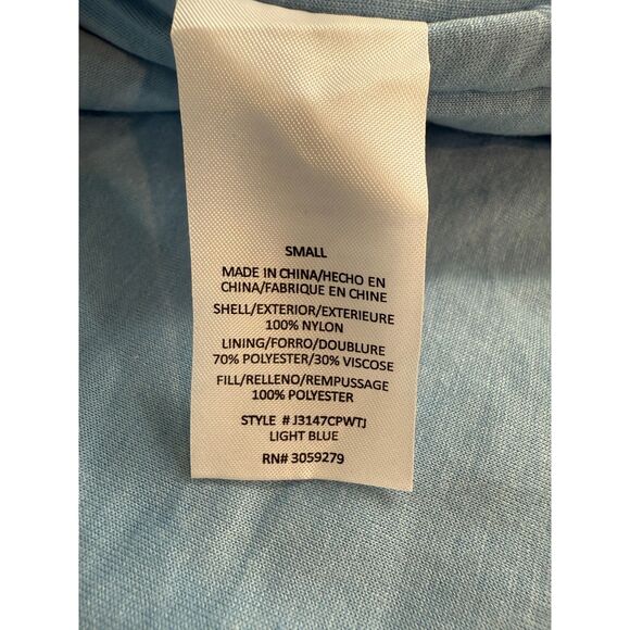 Thread & Supply Women's Oversized Nylon Puffer Vest Light Blue Size S Small - Picture 4 of 8